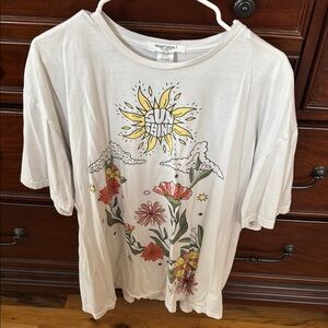 Project Social T Yellow and Red Graphic Short Sleeve Tee